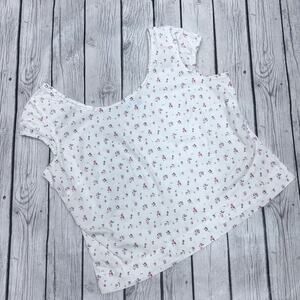 Gap Floral Crop Top Size XLg